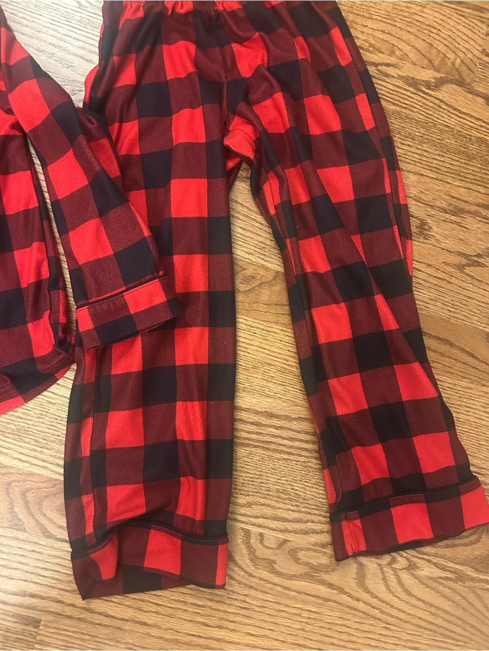 Boys Cat & Jack Red and Black Plaid Two-Piece Pajama Set